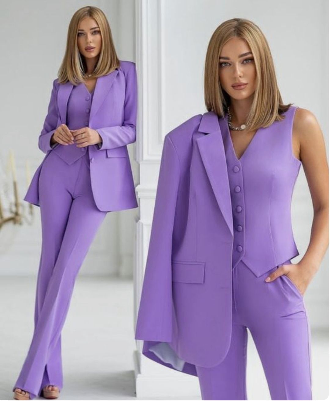 Tailleur "Elena" (Giacca + Pantalone + Gilet)