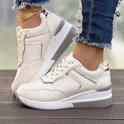 Patchwork Chic – Sneakers Casual in Pelle