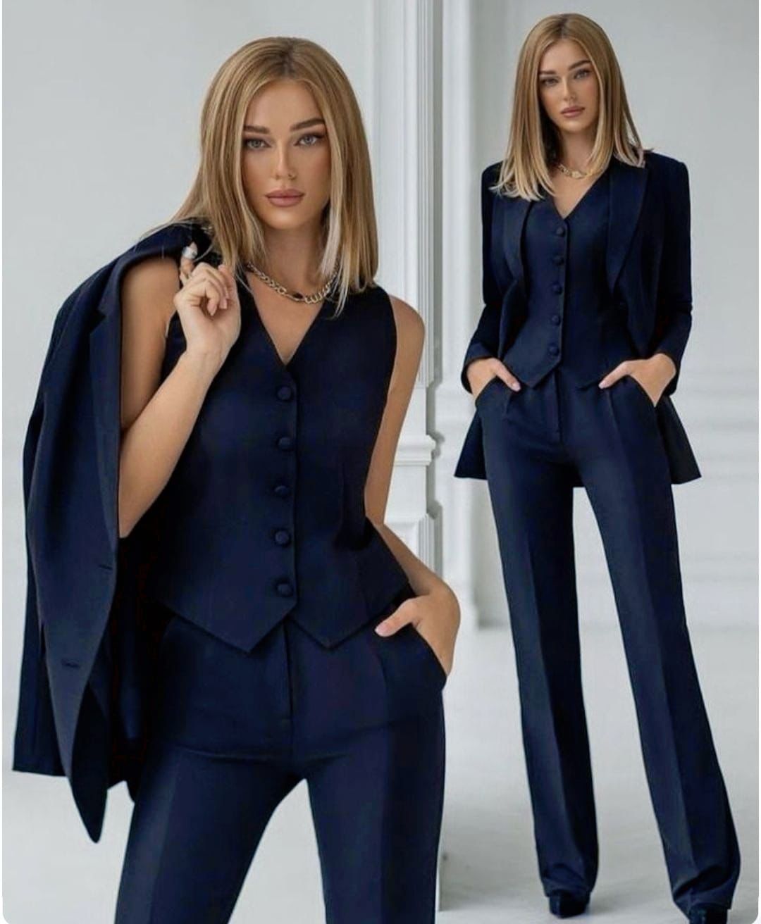 Tailleur "Elena" (Giacca + Pantalone + Gilet)